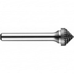 Precision Twist Drill - 5/8" Cut Diam, 1/4" Shank Diam, Carbide Double Cut 90° Angle Burr - Eagle Tool & Supply