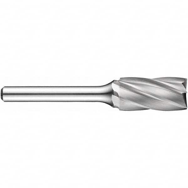 Precision Twist Drill - 3/8" Cut Diam, 1/4" Shank Diam, Carbide Aluma Cut Cylinder Burr with End Cut - Eagle Tool & Supply