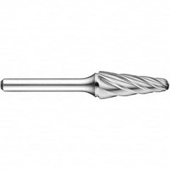 Precision Twist Drill - 1/2" Cut Diam, 1/4" Shank Diam, Carbide Aluma Cut Conical Radius End Burr - Eagle Tool & Supply