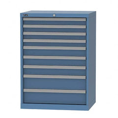 LISTA - 9 Drawer, 124 Compartment Bright Blue Steel Modular Storage Cabinet - Eagle Tool & Supply