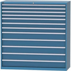 LISTA - 12 Drawer, 84 Compartment Bright Blue Steel Modular Storage Cabinet - Eagle Tool & Supply