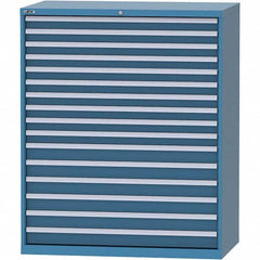 LISTA - 16 Drawer, 216 Compartment Bright Blue Steel Modular Storage Cabinet - Eagle Tool & Supply