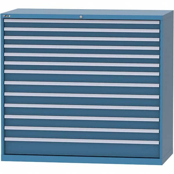 LISTA - 13 Drawer, 84 Compartment Bright Blue Steel Modular Storage Cabinet - Eagle Tool & Supply