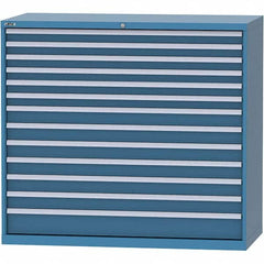 LISTA - 13 Drawer, 84 Compartment Bright Blue Steel Modular Storage Cabinet - Eagle Tool & Supply