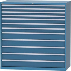 LISTA - 12 Drawer, 84 Compartment Bright Blue Steel Modular Storage Cabinet - Eagle Tool & Supply