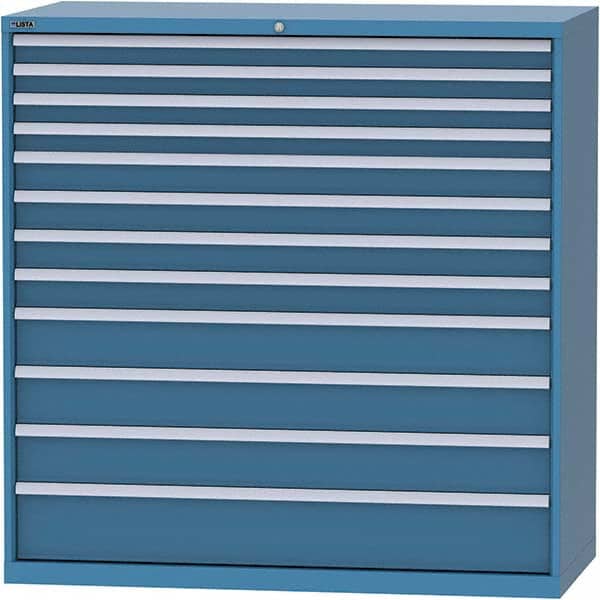 LISTA - 12 Drawer, 84 Compartment Bright Blue Steel Modular Storage Cabinet - Eagle Tool & Supply