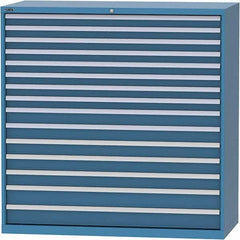 LISTA - 15 Drawer, 84 Compartment Bright Blue Steel Modular Storage Cabinet - Eagle Tool & Supply