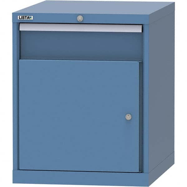 LISTA - 1 Drawer, 99 Compartment Bright Blue Steel Modular Storage Cabinet - Eagle Tool & Supply