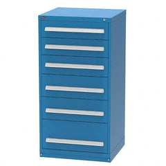 Vidmar - 6 Drawer Bright Blue Steel Modular Storage Cabinet - Eagle Tool & Supply