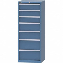 LISTA - 7 Drawer, 84 Compartment Bright Blue Steel Modular Storage Cabinet - Eagle Tool & Supply