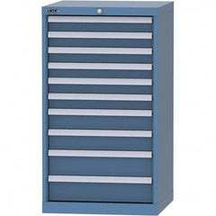 LISTA - 10 Drawer, 84 Compartment Bright Blue Steel Modular Storage Cabinet - Eagle Tool & Supply
