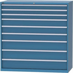 LISTA - 9 Drawer, 84 Compartment Bright Blue Steel Modular Storage Cabinet - Eagle Tool & Supply