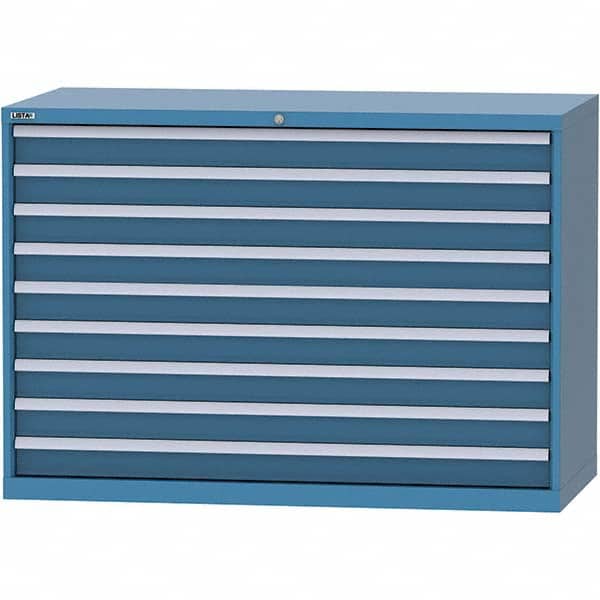 LISTA - 9 Drawer, 84 Compartment Red Steel Modular Storage Cabinet - Eagle Tool & Supply