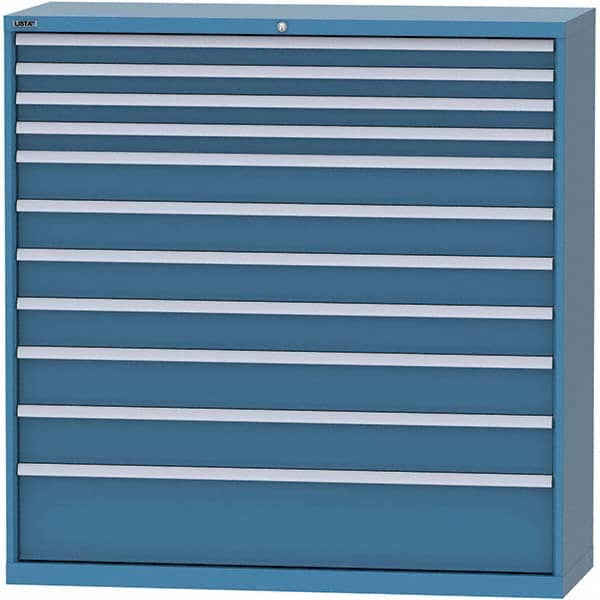 LISTA - 11 Drawer, 84 Compartment Bright Blue Steel Modular Storage Cabinet - Eagle Tool & Supply