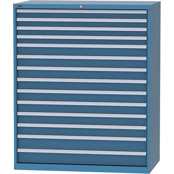 LISTA - 14 Drawer, 216 Compartment Bright Blue Steel Modular Storage Cabinet - Eagle Tool & Supply