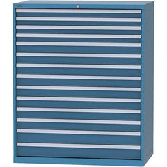 LISTA - 14 Drawer, 216 Compartment Bright Blue Steel Modular Storage Cabinet - Eagle Tool & Supply
