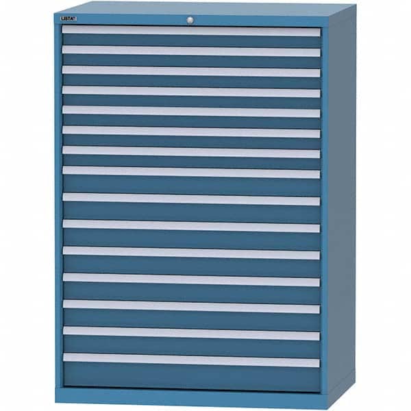 LISTA - 15 Drawer, 99 Compartment Bright Blue Steel Modular Storage Cabinet - Eagle Tool & Supply