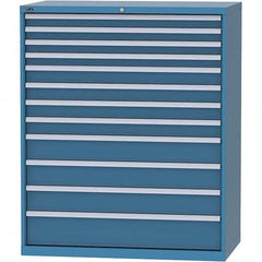 LISTA - 12 Drawer, 216 Compartment Bright Blue Steel Modular Storage Cabinet - Eagle Tool & Supply