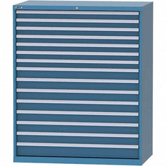 LISTA - 15 Drawer, 216 Compartment Bright Blue Steel Modular Storage Cabinet - Eagle Tool & Supply