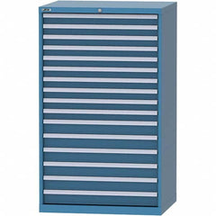 LISTA - 16 Drawer, 84 Compartment Bright Blue Steel Modular Storage Cabinet - Eagle Tool & Supply