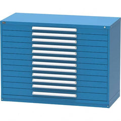 Vidmar - 12 Drawer, 45 Compartment Bright Blue Steel Modular Storage Cabinet - Eagle Tool & Supply