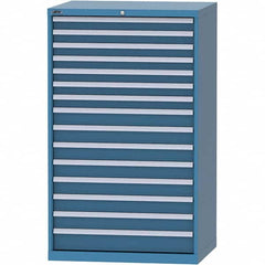 LISTA - 15 Drawer, 84 Compartment Bright Blue Steel Modular Storage Cabinet - Eagle Tool & Supply
