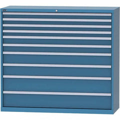 LISTA - 10 Drawer, 84 Compartment Bright Blue Steel Modular Storage Cabinet - Eagle Tool & Supply