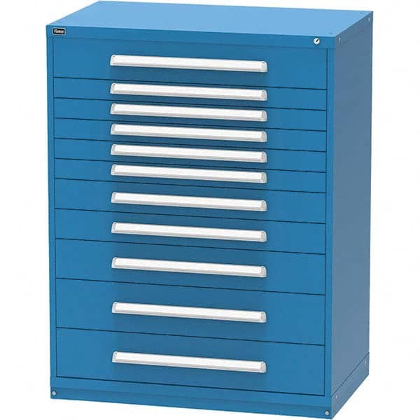 Vidmar - 11 Drawer, 45 Compartment Bright Blue Steel Modular Storage Cabinet - Eagle Tool & Supply
