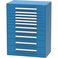 Vidmar - 11 Drawer, 45 Compartment Bright Blue Steel Modular Storage Cabinet - Eagle Tool & Supply