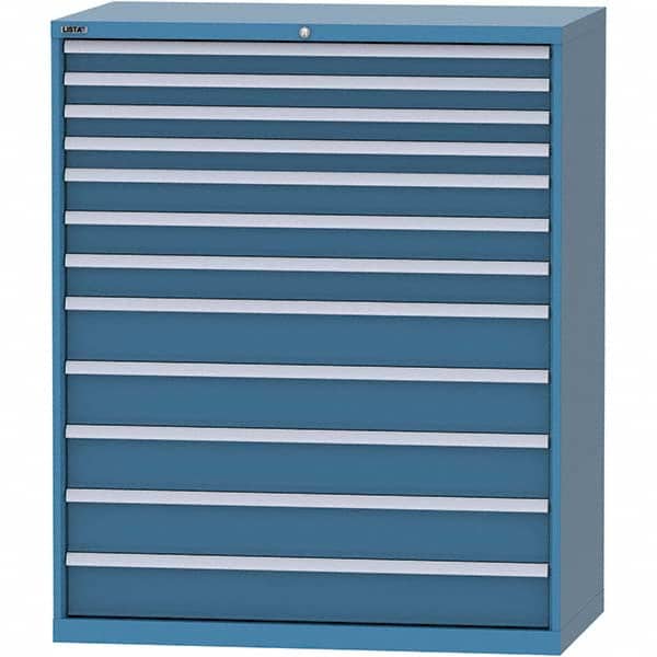 LISTA - 12 Drawer, 216 Compartment Bright Blue Steel Modular Storage Cabinet - Eagle Tool & Supply