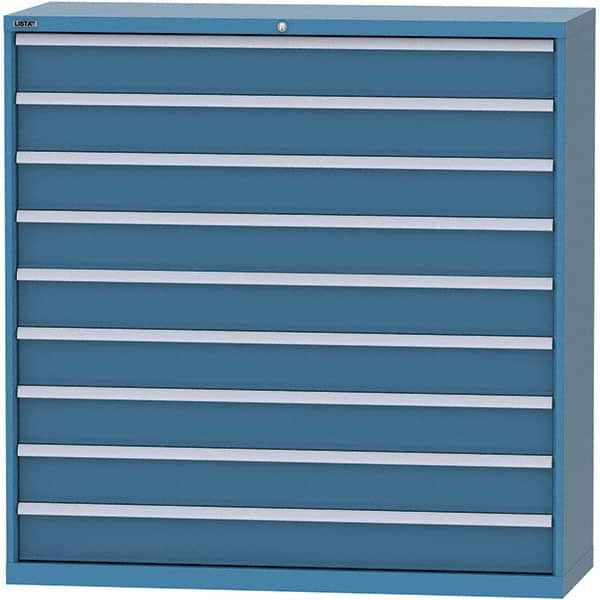 LISTA - 9 Drawer, 84 Compartment Bright Blue Steel Modular Storage Cabinet - Eagle Tool & Supply