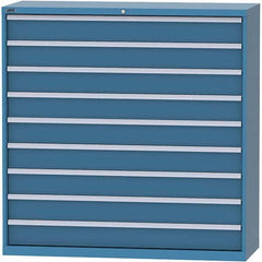 LISTA - 9 Drawer, 84 Compartment Bright Blue Steel Modular Storage Cabinet - Eagle Tool & Supply