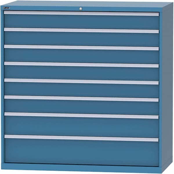 LISTA - 8 Drawer, 84 Compartment Bright Blue Steel Modular Storage Cabinet - Eagle Tool & Supply