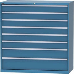 LISTA - 8 Drawer, 84 Compartment Bright Blue Steel Modular Storage Cabinet - Eagle Tool & Supply