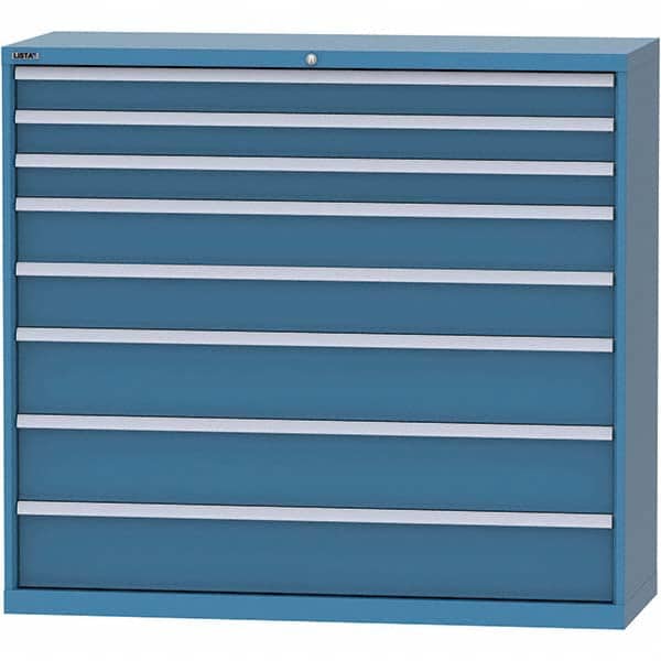 LISTA - 8 Drawer, 84 Compartment Bright Blue Steel Modular Storage Cabinet - Eagle Tool & Supply
