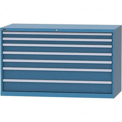 LISTA - 7 Drawer, 84 Compartment Red Steel Modular Storage Cabinet - Eagle Tool & Supply