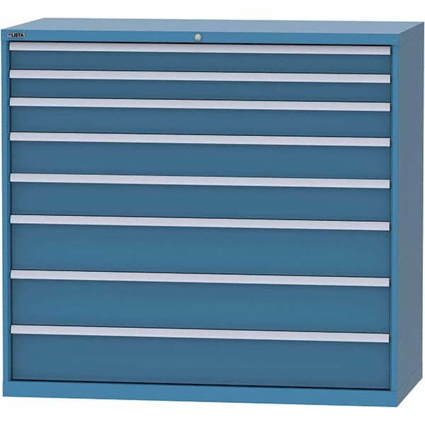 LISTA - 8 Drawer, 84 Compartment Bright Blue Steel Modular Storage Cabinet - Eagle Tool & Supply