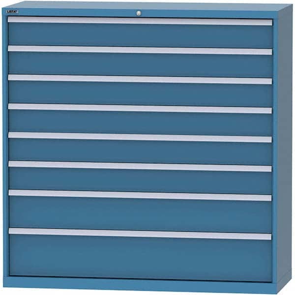 LISTA - 8 Drawer, 84 Compartment Bright Blue Steel Modular Storage Cabinet - Eagle Tool & Supply