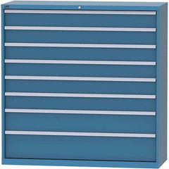 LISTA - 8 Drawer, 84 Compartment Bright Blue Steel Modular Storage Cabinet - Eagle Tool & Supply