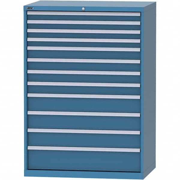 LISTA - 12 Drawer, 99 Compartment Bright Blue Steel Modular Storage Cabinet - Eagle Tool & Supply
