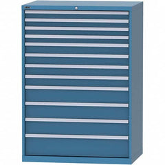 LISTA - 12 Drawer, 99 Compartment Bright Blue Steel Modular Storage Cabinet - Eagle Tool & Supply