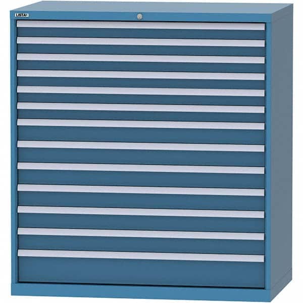 LISTA - 13 Drawer, 159 Compartment Bright Blue Steel Modular Storage Cabinet - Eagle Tool & Supply