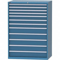 LISTA - 12 Drawer, 99 Compartment Bright Blue Steel Modular Storage Cabinet - Eagle Tool & Supply