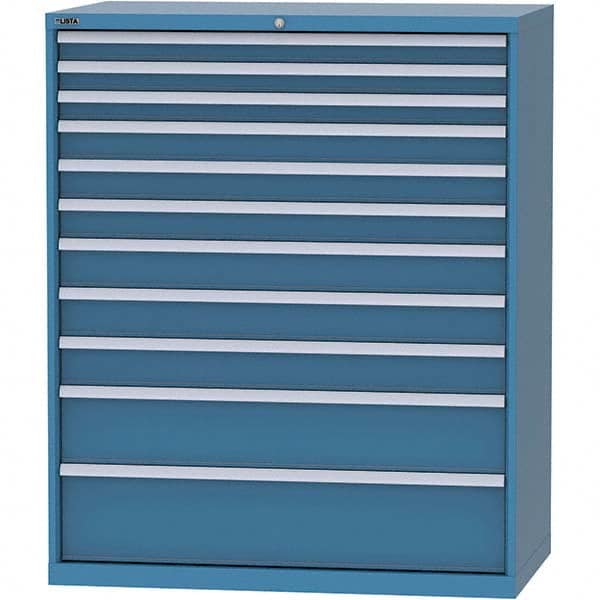 LISTA - 11 Drawer, 216 Compartment Bright Blue Steel Modular Storage Cabinet - Eagle Tool & Supply