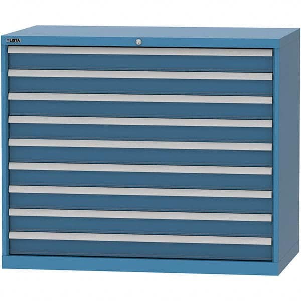 LISTA - 9 Drawer, 99 Compartment Red Steel Modular Storage Cabinet - Eagle Tool & Supply