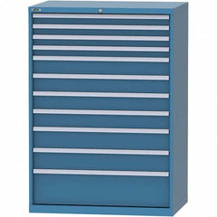 LISTA - 11 Drawer, 99 Compartment Bright Blue Steel Modular Storage Cabinet - Eagle Tool & Supply