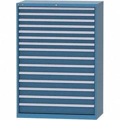 LISTA - 15 Drawer, 84 Compartment Bright Blue Steel Modular Storage Cabinet - Eagle Tool & Supply