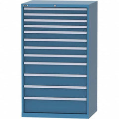 LISTA - 12 Drawer, 84 Compartment Bright Blue Steel Modular Storage Cabinet - Eagle Tool & Supply