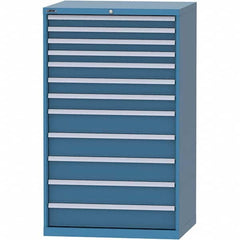 LISTA - 12 Drawer, 84 Compartment Bright Blue Steel Modular Storage Cabinet - Eagle Tool & Supply