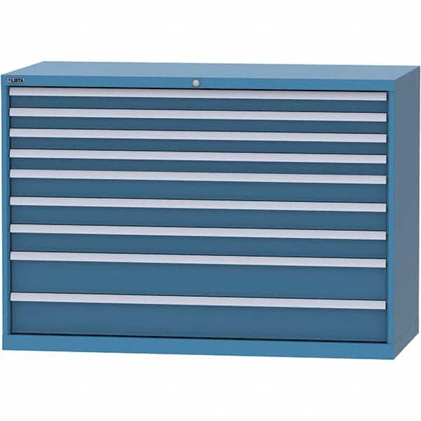 LISTA - 9 Drawer, 84 Compartment Bright Blue Steel Modular Storage Cabinet - Eagle Tool & Supply